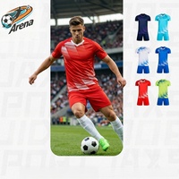 Hochleistungs-Stoff Maßgeschneidertes Fußballtrikot Anti-Pilling Fußball-Kit Sublimationsdruck 2627