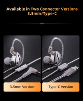 Earphone KZ Castor PRO 2 10mm Dynamic Driver In-Ear Berkabel Tipe C, Earphone Musik & Gaming Berkabel