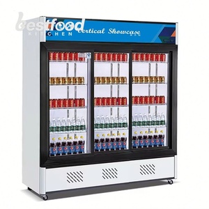 Vitrine réfrigérée double porte 2026 pour boissons / Réfrigérateur de présentation pour supermarché / <span class=keywords><strong>Congélateur</strong></span> vertical bleu - Product Image 3