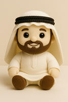 Peluche personnalisée en forme de personnage de dessin animé arabe, peluche de mascotte OEM pour la promotion de la marque et la vente en gros