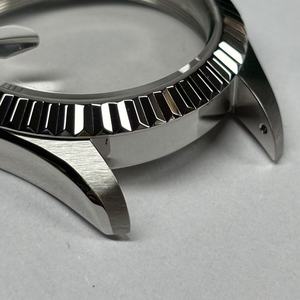 Chất lượng cao 41mm tùy chỉnh 316L thép không gỉ cơ khí trường hợp đồng hồ lồi Tinh thể thủy tinh khoáng tương thích sw300 phong trào - Product Image 3