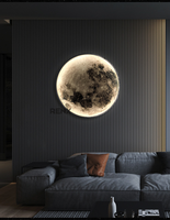 Lampe murale LED de luxe en fer avec commande tactile, motif lune, pour couloir, salon et décoration de fond de chambre