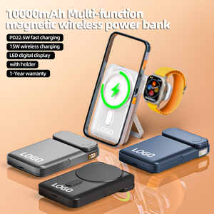 Batterie externe 10000 mAh avec écran numérique et support, charge sans fil 3W, charge sans fil 15W pour montre, charge rapide PD22.5W, IS-CK801 - Product Image 5