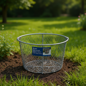 Panier gabion en fer galvanisé argenté 78,7 x 11,8 x 23,6 pouces pour clôture de jardin - Product Image 2