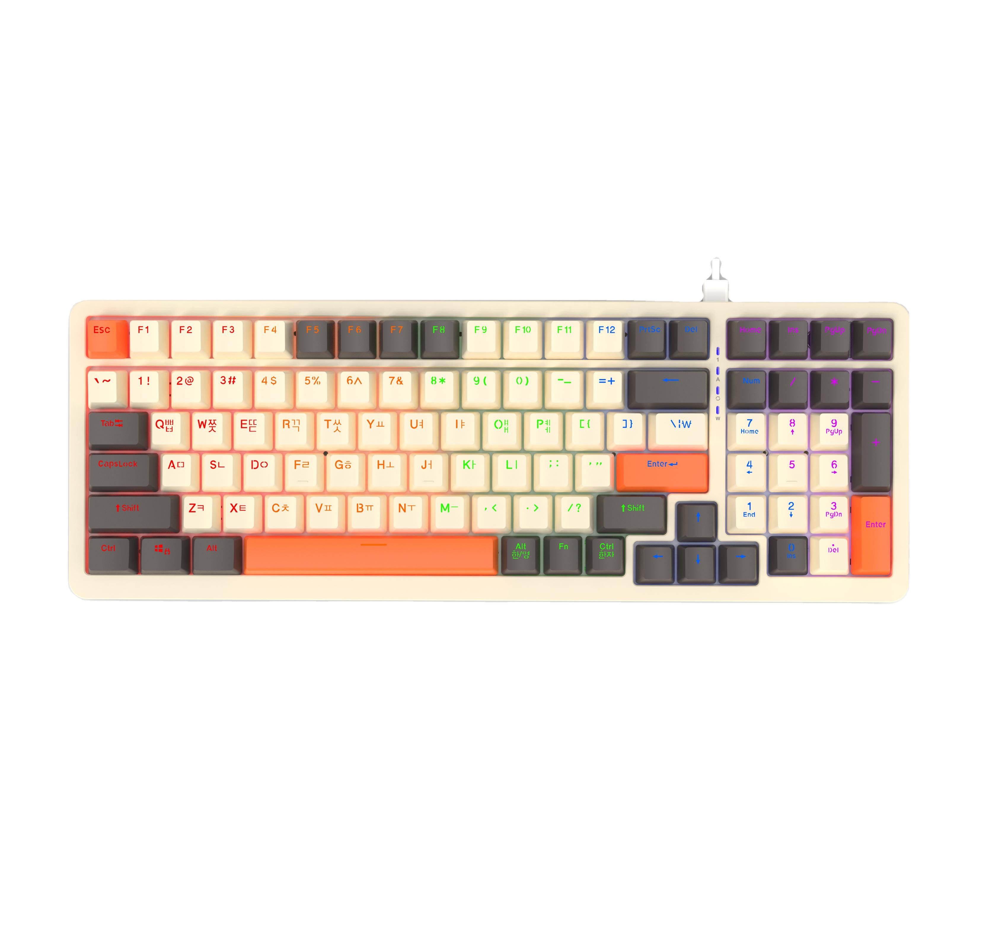 Teclado mecánico inalámbrico Coreano Ruso Árabe Español Teclado Gaming Keyboard