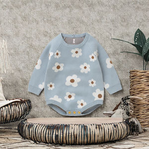 Combinaisons en tricot pour bébé unisexe, avec fermeture à boutons, motif adorable, pour l'hiver - Product Image 3