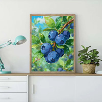 Peinture Diamant 5D Personnalisée en Gros pour Décoration Murale – Kits DIY Peintures Diamant Fruits Myrtilles