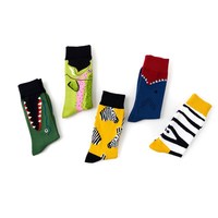 Chaussettes décontractées pour femme, tendance européenne et américaine, en coton respirant, tricotées, fines, avec logo, motif amusant et créatif, printemps