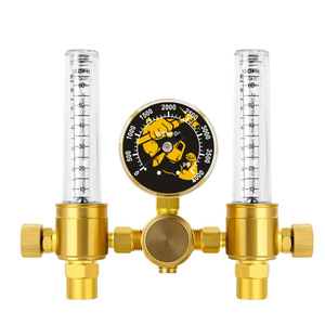 Régulateur de débit d'argon à double sortie CGA580 0-15 Psi avec manomètre pour le contrôle du gaz de soudage - Product Image 2