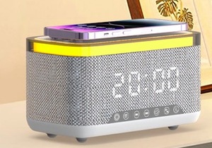 Reloj despertador inteligente con iluminación LED RGB, nuevo cargador rápido inalámbrico para altavoz, lámpara de mesa de escritorio, regalo para niños, adultos, dormitorio nocturno - Product Image 2