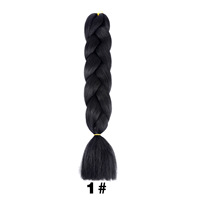 Extensions de tresses synthétiques en fibres haute température pour tresses jumbo, couleurs mélangées, double trame, pour machine à crocheter, vente en gros usine