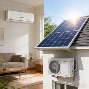 เครื่องปรับอากาศแบบแยกส่วนพลังงานแสงอาทิตย์ 12000btu เครื่องใช้ไฟฟ้าภายในบ้านแบบพกพา ประหยัดพลังงาน เป็นมิตรกับสิ่งแวดล้อม ประหยัดพลังงานติดผนัง - Product Image 1