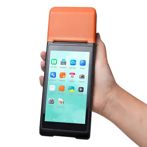 Tablette Scanner de téléphone Android 8.1, Mini imprimante à reçus de 58mm, GPS rétro manuel, Terminal de point de vente, NFC, WIFI, 4G, caméra, codes-barres, PDAs