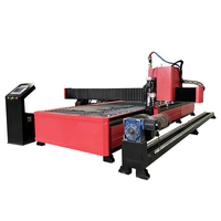 Machine multifonction 1500x3000 en acier 1530 avec commande FL, découpe plasma CNC, marquage rotatif à flamme, table à eau