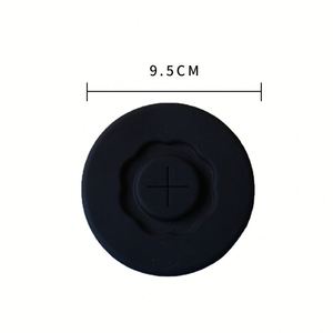 Couvercle en silicone de qualité alimentaire 95 mm universel anti-poussière et anti-fuite avec trou pour paille pour tasse à café en verre - Product Image 3