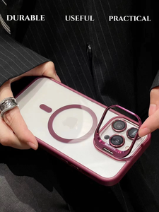 Tối Giản Ống Kính Bảo Vệ Trường Hợp Điện Thoại Với Magnetic Ring Cho <span class=keywords><strong>Iphone</strong></span> Chống Xước Và Chống Sốc Điện Thoại Di Động Bìa - Product Image 2