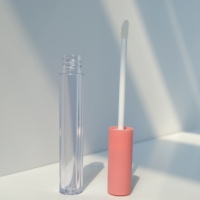 Tubes de gloss à lèvres personnalisés avec logo, fins, roses, vides, pour la vente de contenants de rouge à lèvres, impression sérigraphique, bouchon à vis