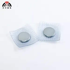 N52 N35 PVC Washable Block Magnetic Sewable Invisible Hidden Magnet Button Magnet For Clothes