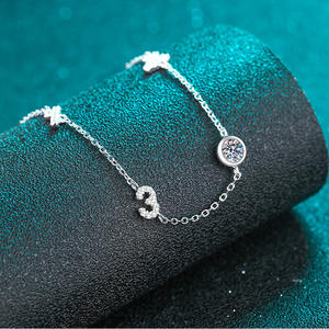 Pulsera de plata de ley S925 con incrustaciones de 1314 Moissanite joyería regalo del Día de San Valentín fabricante ventas directas al por mayor - Product Image 4