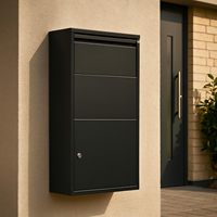 Boîte à colis verticale grande capacité en acier galvanisé, verrouillable, antivol, pour livraison extérieure, usage résidentiel