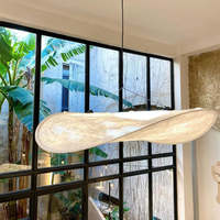 Lustre Bohème, Suspension en Corde de Chanvre, Lampe Suspendue en Rotin Tressé à la Main, Luminaire Rétro en Osier pour Îlot de Cuisine