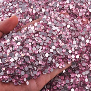 Strass à dos plat taillés en diamant, prix de gros SS3-SS50, non thermocollants, pour accessoires de nail art, pierres scintillantes - Product Image 3