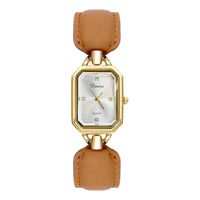 Aimgal Mode Damen Luxus Lederarmband-Uhr 3ATM Wasserdicht Quadratisches Leder Vintage-Armband Hochwertig