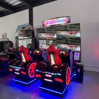 Machine de jeu simulateur de course automobile d'arcade multicolore à monnayeur, la plus vendue, avec prise en charge de la langue anglaise, durable et facile à utiliser