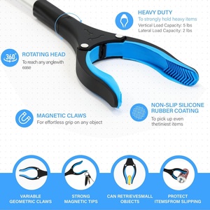 Hot Bán Dễ Dàng Để Nip Rác Thùng Rác Reacher Grabber <span class=keywords><strong>Pick</strong></span> up Công Cụ Cho Người Cao Niên, Người Cao Tuổi, Khuyết tật Gấp Reacher Grabber Với Từ Tính - Product Image 4