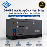 Générateur diesel Weichai JSST 20 kVA 30 kVA 100 kVA triphasé super silencieux pour alimentation de secours