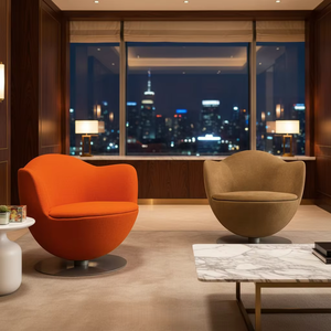 Sedia Girevole Moderna con Stampa Floreale Artistica, Poltrona Imbottita per Negozio di Fiori, Lounge e Arredamento VIP per Bar Cocktail Retrò - Product Image 2