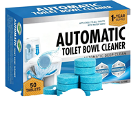 Tablettes nettoyantes automatiques écologiques pour cuvettes de toilettes, parfum citron, sans danger pour les fosses septiques, anti-taches d'eau dure, désodorisantes, effervescentes