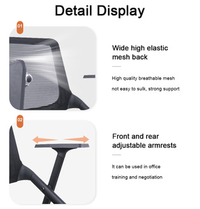 เก้าอี้นักเรียนพร้อมแผ่นรองเขียนโต๊ะโรงเรียนเก้าอี้ฝึกพับได้สำหรับห้องประชุม - Product Image 2