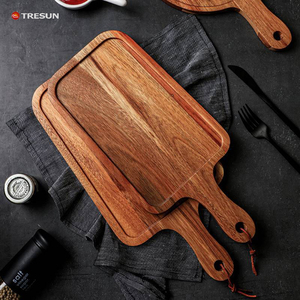 Rắn Keo Gỗ phục vụ pho mát Hội Đồng Quản trị charcuterie mạnh mẽ đang chặt khối với bên xử lý butcher sâu nước trái cây rãnh - Product Image 5