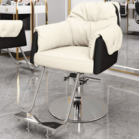 Chaise de barbier de salon moderne de nouveau style avec fonction de massage siège en cuir PU pour salon de beauté