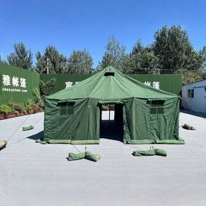 Factory 20-Person Waterproof Oxford <b>Canvas</b> Single Layer Metal <b>Frame</b> Windproof Camouflage Tent - Product Image 3