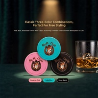Jetons de poker en céramique Western Fox Cartoon de 43 mm, 12 g, avec logo personnalisé, impression recto-verso, pour club privé, casino, jeux de casino