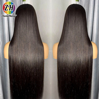 Perruques sans colle 100% cheveux humains vietnamiens bruts lisses, Lace Front 13x6 5x5, Perruques frontales HD Lace Closure abordables