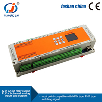 Huaqingjun 32 entrées 32 sorties relais de sortie PLC 2AI 2AO 0-10V PLC pour vanne proportionnelle