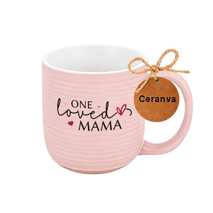 Vente en gros de tasses à café et thé en céramique personnalisées coffret cadeau <span class=keywords><strong>super</strong></span> fête des mères gaufré pour les mamans et les femmes - Product Image 2