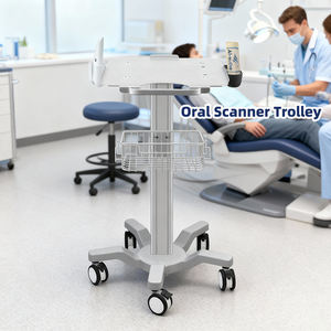 Chariot mobile portable à <span class=keywords><strong>prix</strong></span> d'usine avec 5 roues silencieuses à frein pour <span class=keywords><strong>scanner</strong></span> <span class=keywords><strong>intra</strong></span>-<span class=keywords><strong>oral</strong></span> dentaire - Product Image 5