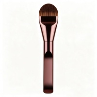 Pinceau de maquillage premium à tête plate, poils synthétiques denses, pinceau cosmétique pour fond de teint liquide ou crème, marque privée