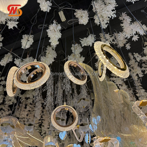 SMOOTH Luxury <b>Wedding</b> <b>Ceiling</b> <b>Decoration</b> Round Ring <b>Wedding</b> light For <b>Wedding</b> Festival Stage Hotel <b>Ceiling</b> <b>Decoration</b> - Product Image 1
