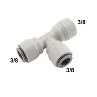 Raccord d'eau RO connecteur rapide 3/8 "OD tuyau té Y vanne à bille égale convertir coude droit pousser dans le raccord de tuyau Homebrew bière