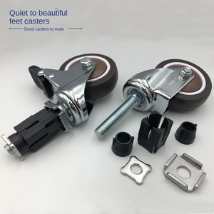 Universal <span class=keywords><strong>Heavy</strong></span> <span class=keywords><strong>Duty</strong></span> Stahl bewegliche Riemens ch eiben Square Expansion Caster Kunststoff Krankenhaus Radständer für 2 \ "-4 \" Badezimmer Wohnzimmer - Product Image 2