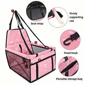 <strong>Pet</strong> Reinforce Car <strong>Booster</strong> Seat for Dog Cat Portable and Breathable Bag with Seat Belt Dog Carrier Safety Stable for <strong>Pets</strong> - Product Image 6