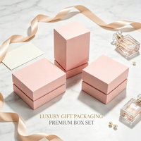 Emballage cosmétique et boîte cadeau en carton rigide de luxe avec logo personnalisé, pelliculage mat et gaufrage
