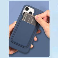 HEYBINGO Étui de téléphone magnétique en silicone avec fonction portefeuille pour iPhone 17/16 Pro Max/15/14/13 Plus, étanche, style INS, pour affaires