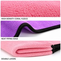 Serviette de lavage en microfibre pour le detailing automobile à domicile, séchage rapide, double face, tissée, douce et moelleuse, 40x40cm, logo personnalisé, absorbante