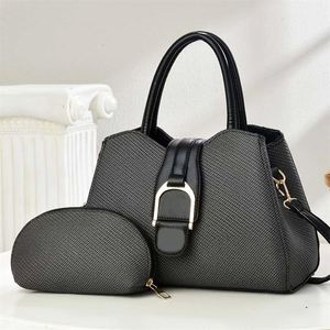 Simple Solid Color Handbag Purse Set 2 PCS Lady's Leather Crossbody <b>Sling</b> <b>Bags</b> - Product Image 6